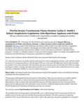 Florida Senate Unanimously Passes Senator Carlos G. Smith's School Anaphylaxis Legislation with Bipartisan Applause and Praise